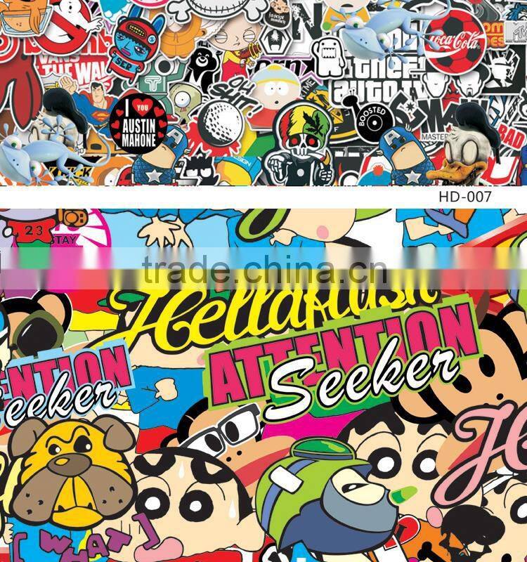 HD-003 High Quality 5x98FT Car Wrapping Film Sticker Bomb