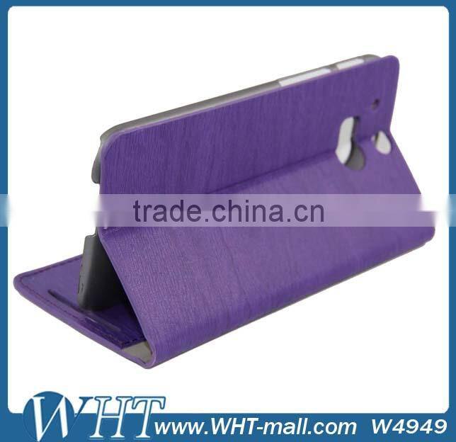 Hot Sale Wood Design Wallet Leather Case for HTC One M8, for HTC One M8 Leather Case