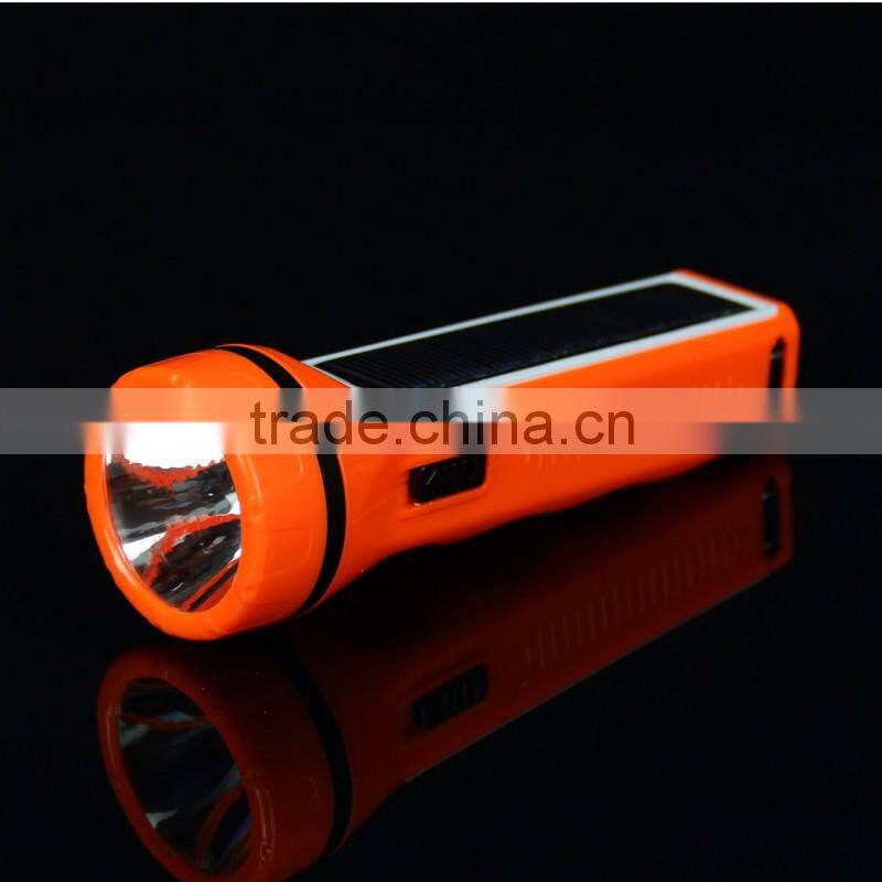 Solar Flashlight Electronic Factory Selling Camp Torch