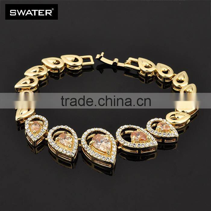 Latest Products 2016 Orange Gemstone Gold Jewelry Half Set