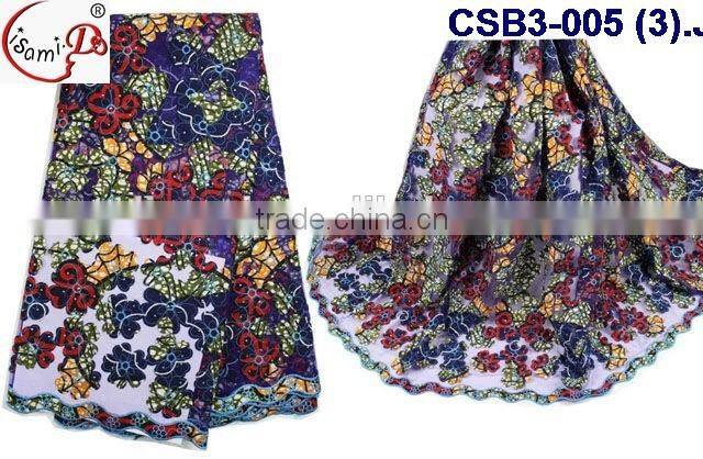 CSB3-005 Wholesale new design african wax lace fabric making night party dress
