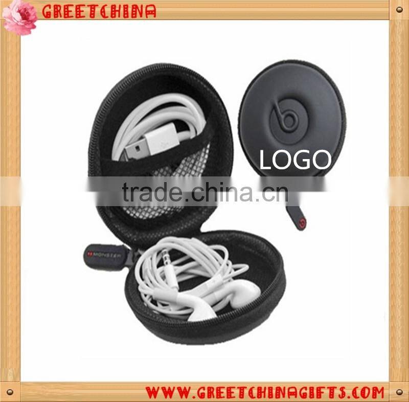 Earphone package colorful round case bag promotional