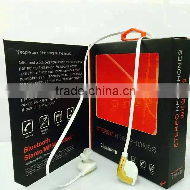 Promotion High Quality Sports Beautiful Bluetooth Stereo Earphone for Girls HY-B326