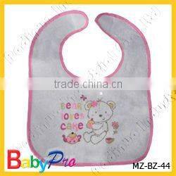 2016 hot sale cotton baby bibs with EVA cover