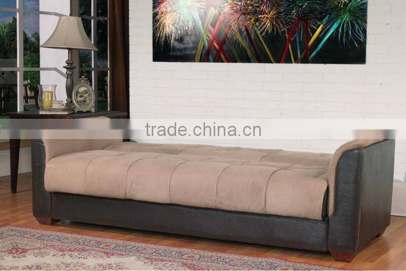 fabric+PU sofa cum bed HC1025