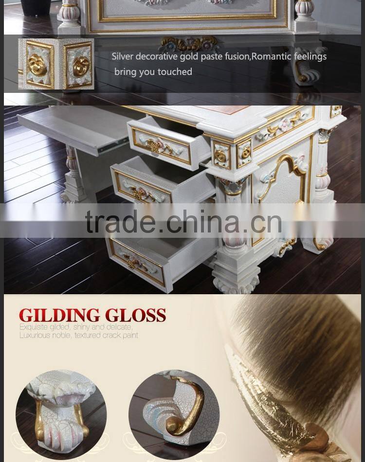 French home office furniture-hand carved solid wood furniture-wooden office writing desk