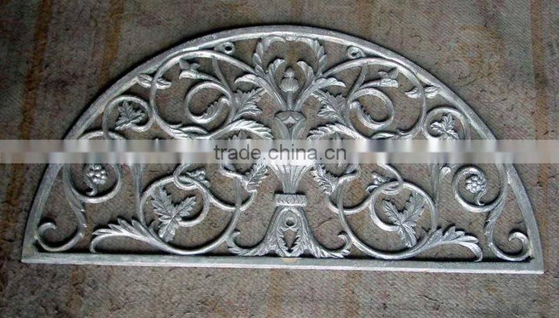 metal doormat half round shape