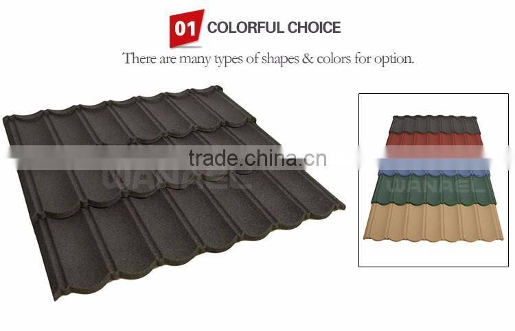 Wanael 2014 chinese antique roof with aluminum-zinc plated steel sheet and colorful stone chips