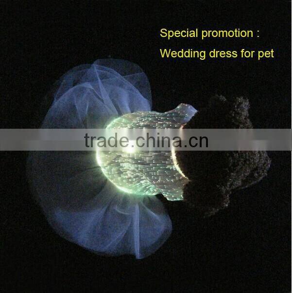 Luminous fabric white high fashionable party clothes fashion summer pet apparel dog clothes