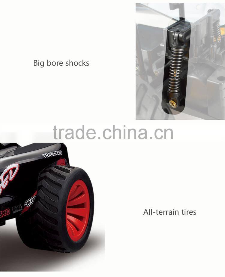 RC Truck 1/16 Scale Electric 2.4Ghz 4WD High Speed Remote Controlled Car Off Road Ready to Run