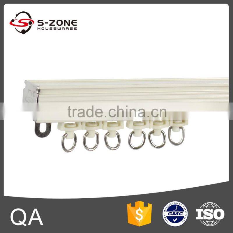 Drapery curtain aluminum wall mounted curtain rail