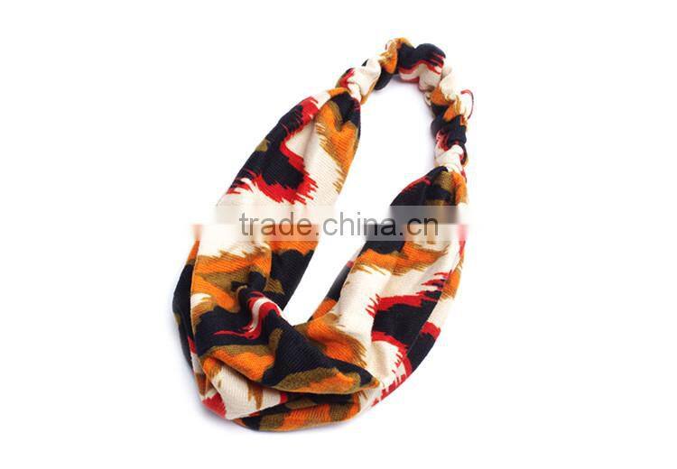 2015 beautiful fashion Wholesale cutton fabric hair accessories, multi color headband