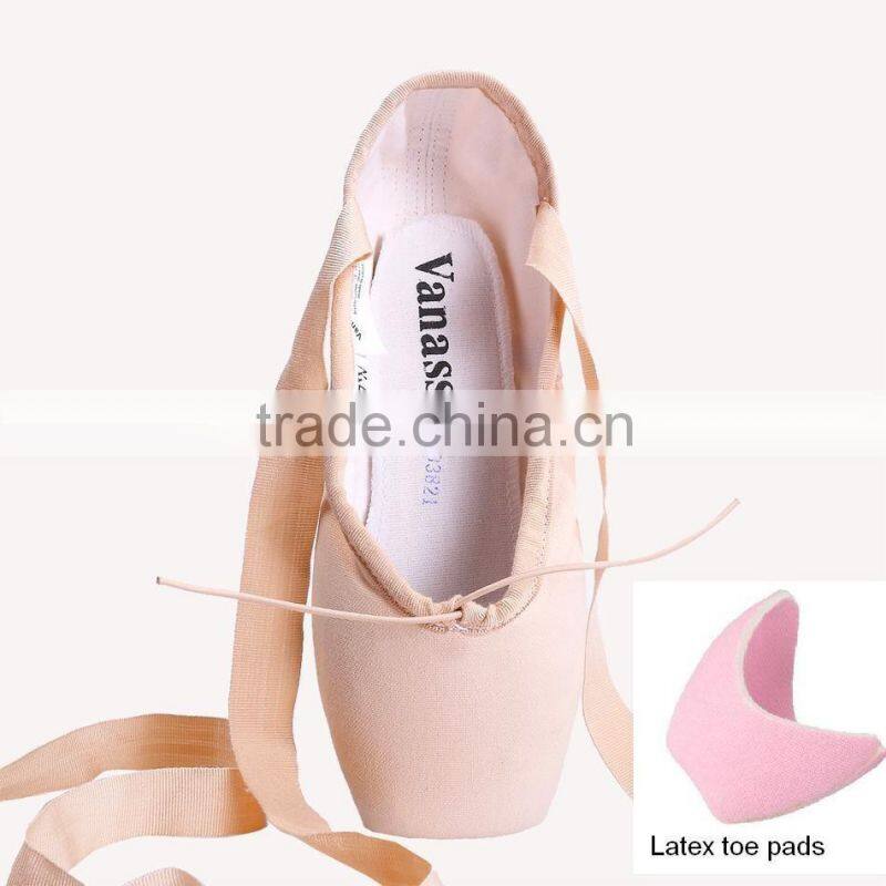 genuine leather outsole soft pointe ballet gym dancing dance shoes for girls kids children woman pink satin canvas toe pads