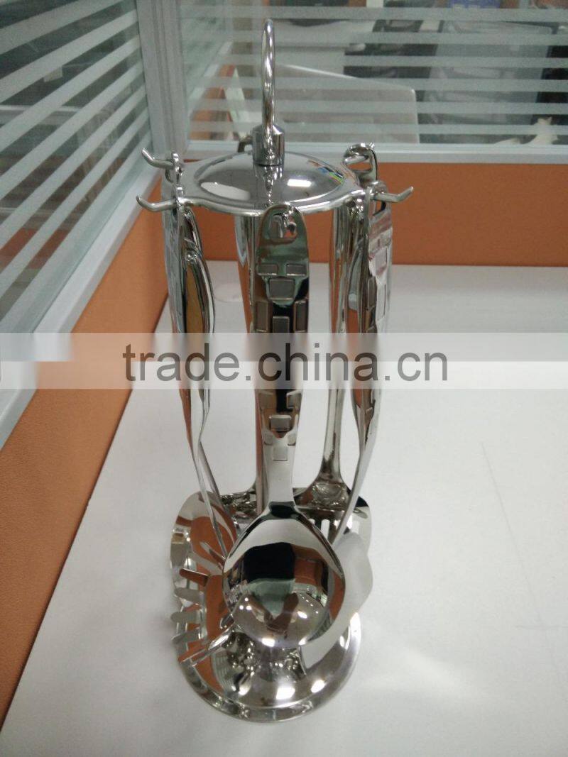 2016 new stainless steel kitchen tool set with holder