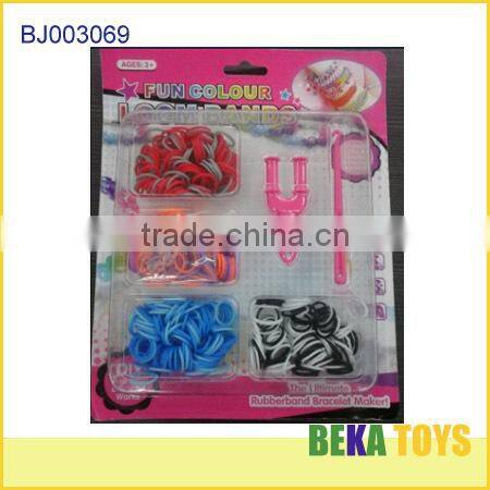 Popular diy rubber watch loom band kit make rain loom bracelet