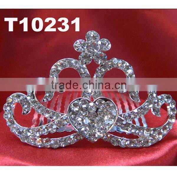 girls mini rhinestone tiara crown wholesale