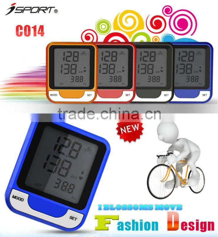 BSCI member factory Wireless bike computer with heart rate monitor C014