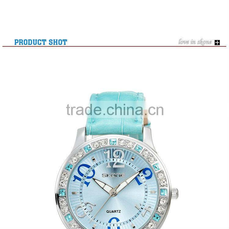 Colorful genuine leather women simple personalized watch