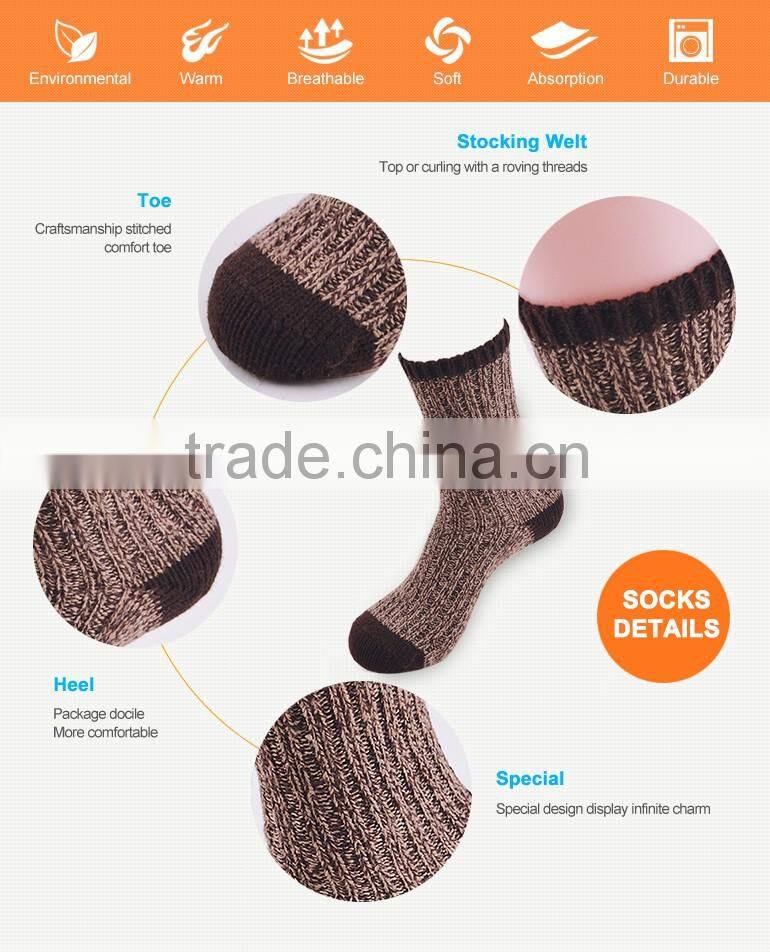 Hot sale 56N heavy gauge merino wool outdoor socks/custom sock