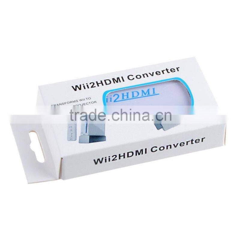 Wii to HDMI 480p Converter Adapter Wii2 HDMI 3.5mm Audio Box