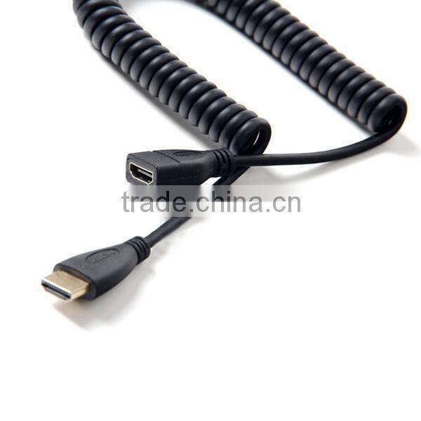 Male to Female HDMI Stretch Spring Cable for HDTV DVB DVD PC 1080p DT