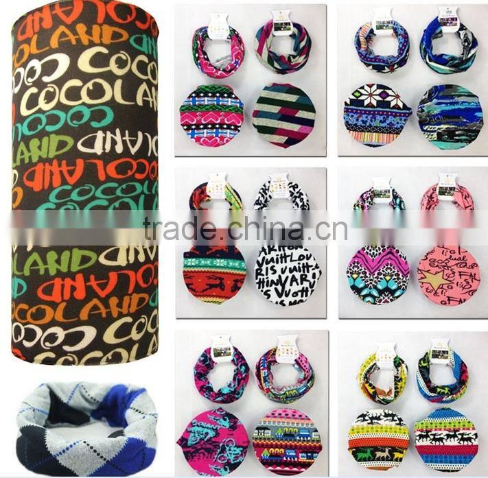 Fashion microfiber fabric tube multifunctional headwear bandanas