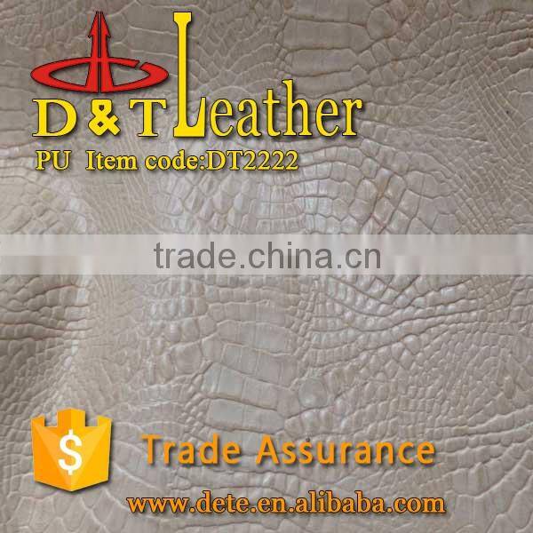 nature leather feeling snake pu synthetic leather high quality