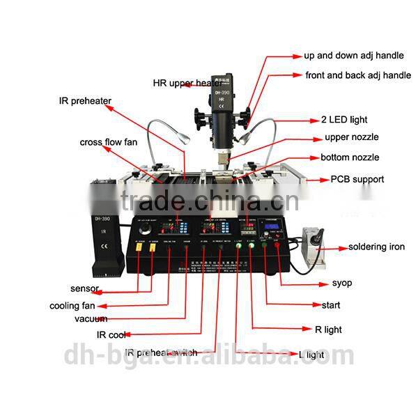 Dinghua digital panel meter soldering station BGA rework equipment with soldering iron DH-390