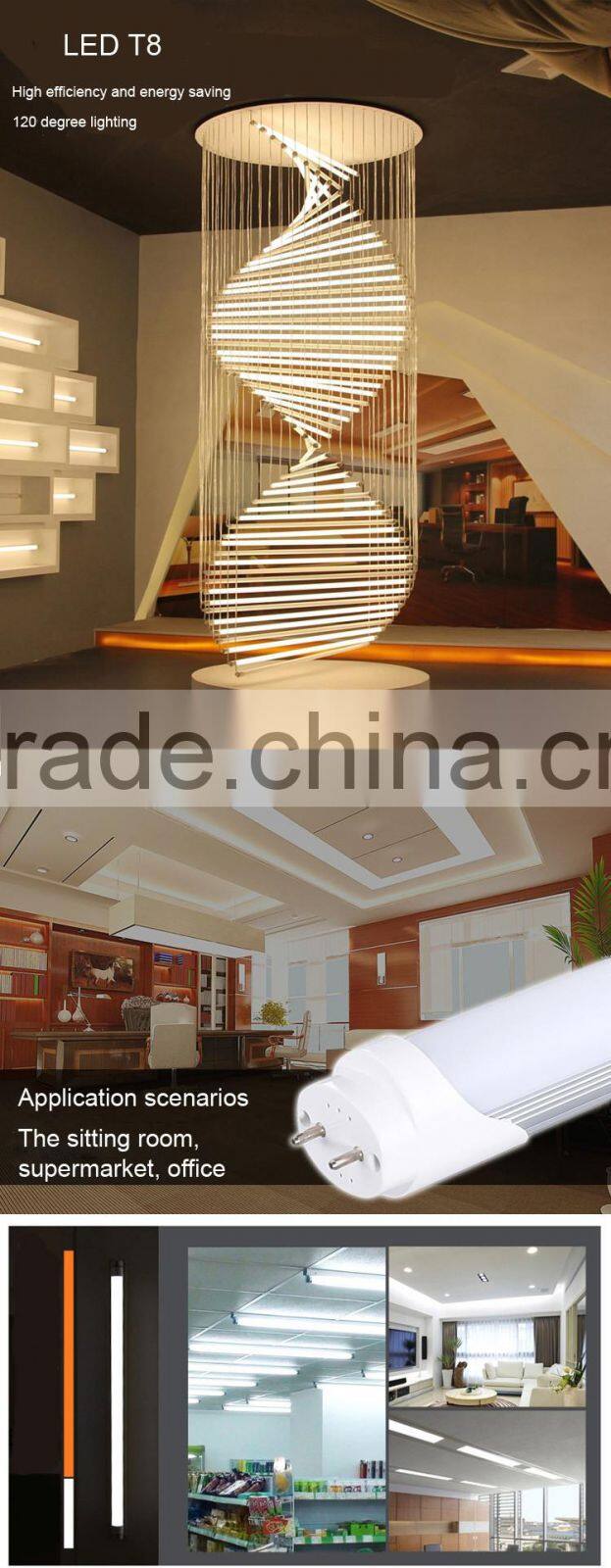 High Lumen High CRI T8 LED Tube 1200mm 18w