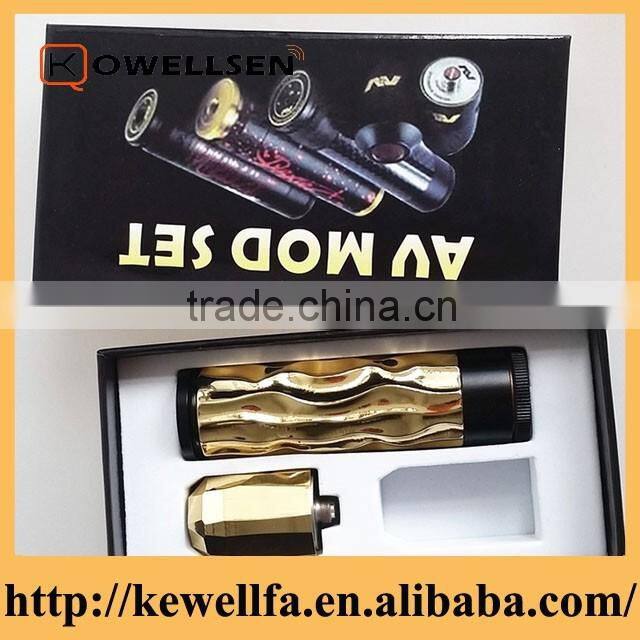 Top quality av mech mod AV able mod mechanical mod enpoxy resin +brass AV mod kit from Kowellsen