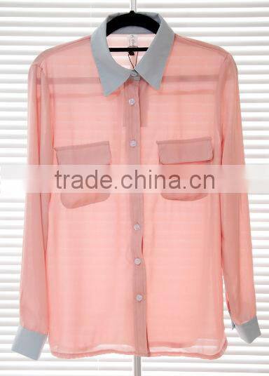 New Design Chiffon Women's Shirt