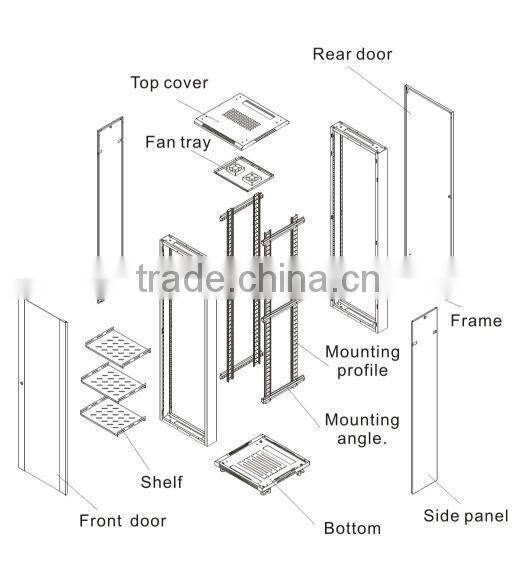19 inch data rack enclosure FY-EMG stand network cabinet