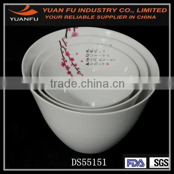 New design melamine plastic popcorn bowls