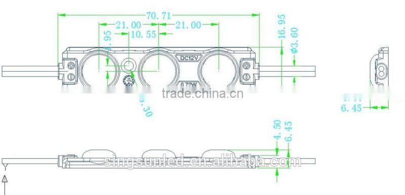 2015 hot sell 5 years warranty led module waterproof white color injection 2835 led module