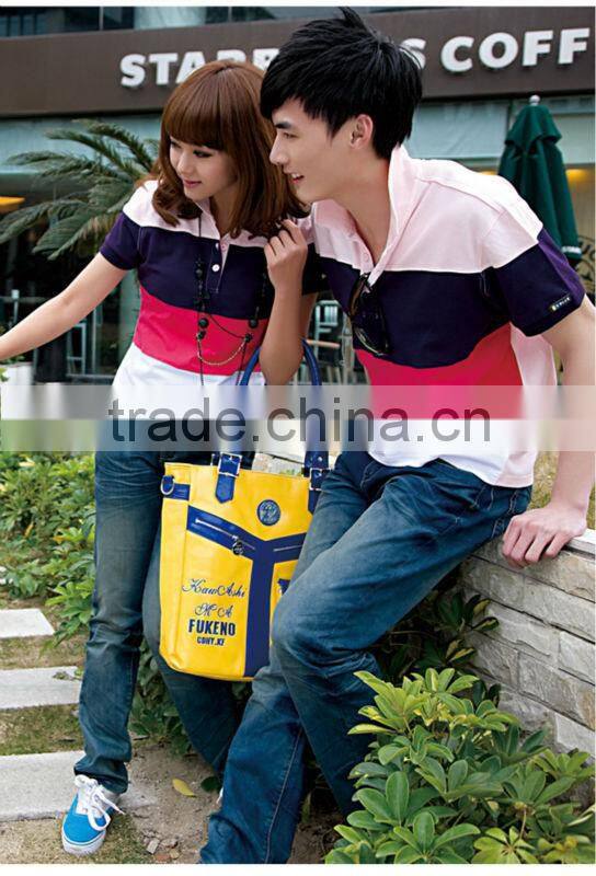 Fashion Custom Striped Colorful Cotton New Design Polo t Shirt