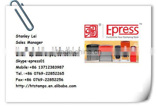 Oval size 30x45mm Epress Factory Black and Red Plastic office use plastic Self Inking Stamp