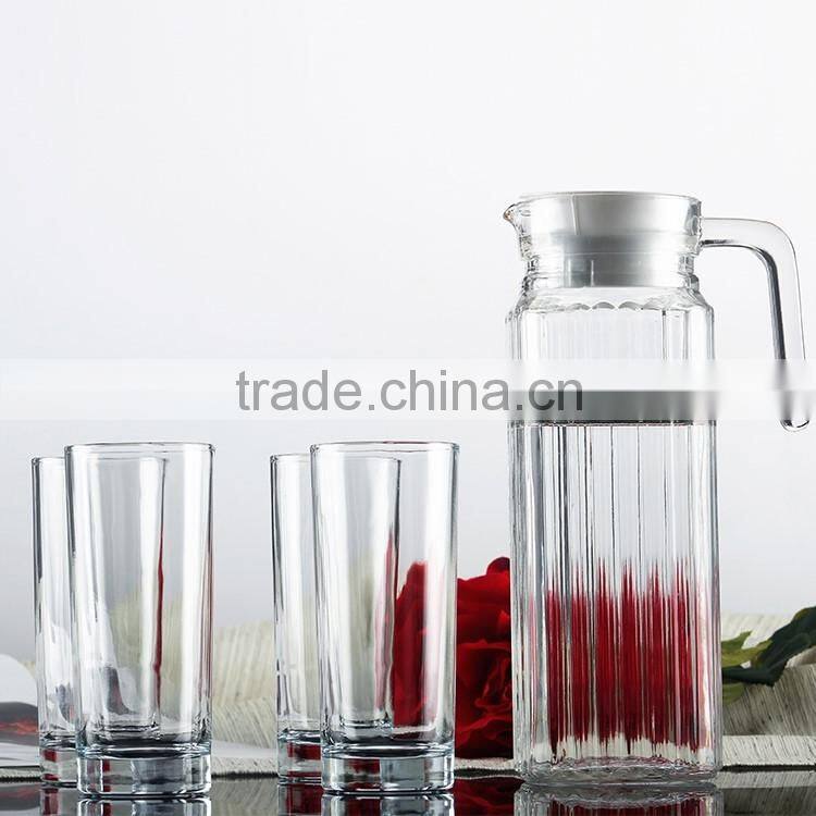 5pcs 7pcs water drinking clear glass drinking set