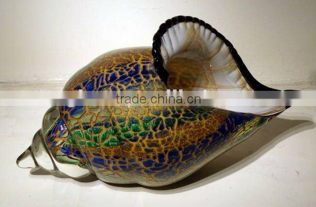 glass conch shell and art glass table decoration xo-2010017A and art glass home decoration