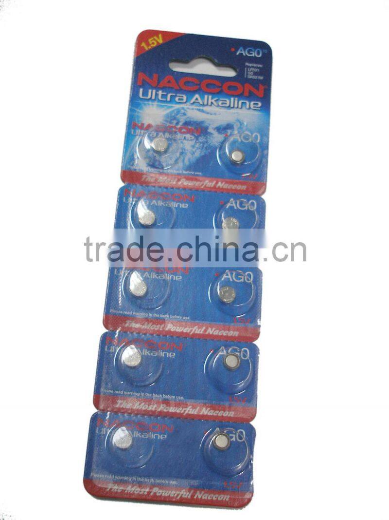 AG5 1.5V 52mAh Alkaline Button55 Cell Battery sas