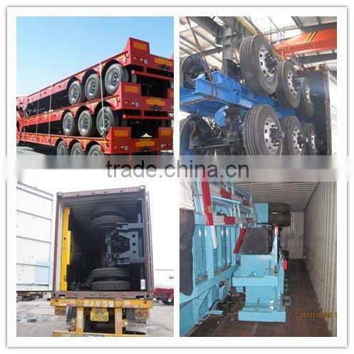 Shengrun factory best price tri-axle flatbed semi trailer 40Tons capacity for sale