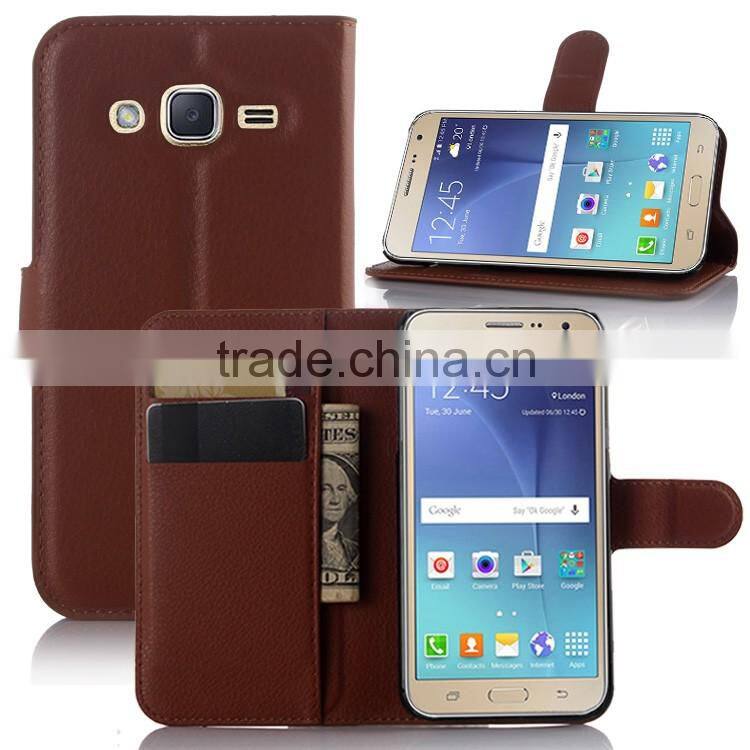 Wholesale Folio Stand Case for Samsung GALAXY J3 PU Leather Flip Cover with Wallet