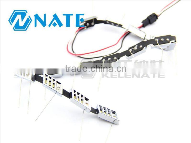 newest led light for car Dual Color Flexible Led Headlight Strip12v led factory lighting