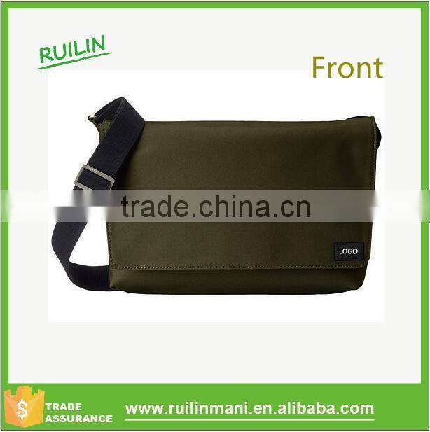China supplier shoulder messenger bag mens plain crossbody messenger satchel folding flap with snap closure