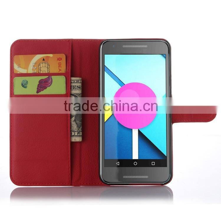 Wholesale PU leather flip wallet case for lg angler
