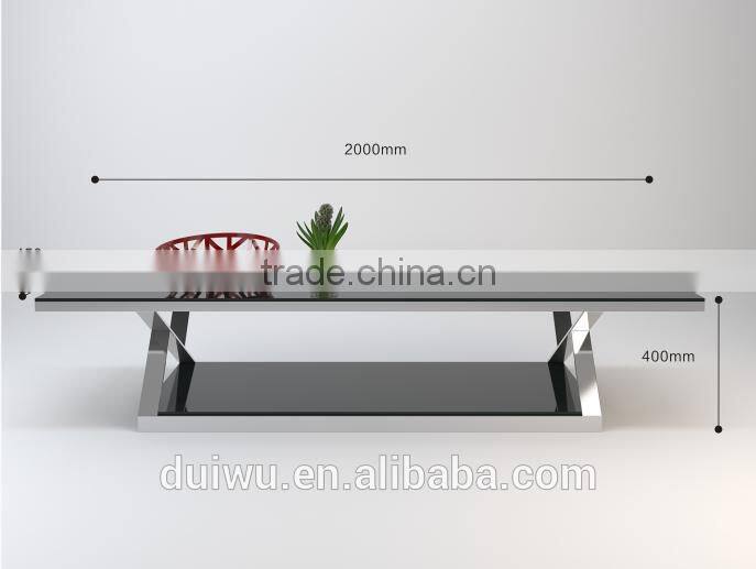 Modern home furniture silver 201 stainless steel mirror tv stand
