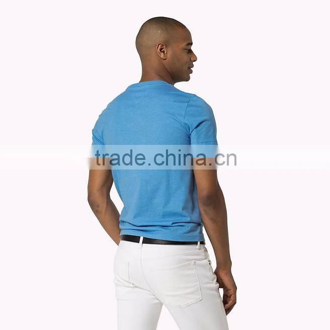 Guangzhou daijun O neck cotton sublimation bule print fashion t shirt