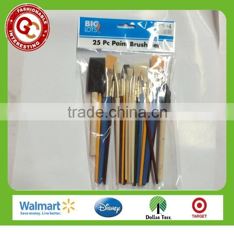high quality 25 pcs paint brush set with best price