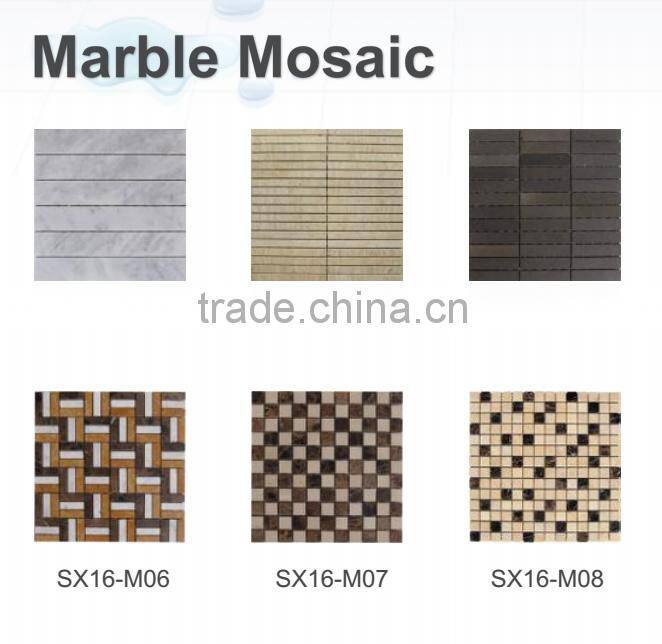 Natural marble stone mosaic floor patterns