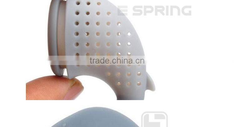 lovely shark silicone tea strainer tea filter tea infuser portable tea tools kitchen accessories