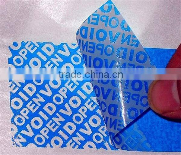 Books Label Sticker Tamper Evident Security Asset Label Sticker for Tracking